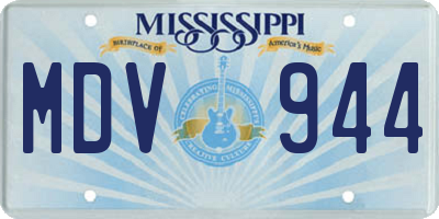 MS license plate MDV944