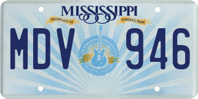 MS license plate MDV946