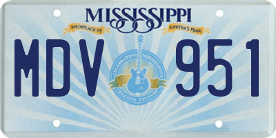 MS license plate MDV951
