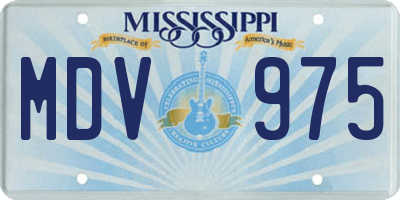 MS license plate MDV975