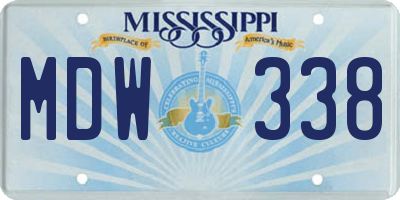 MS license plate MDW338