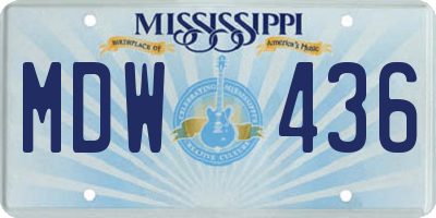 MS license plate MDW436