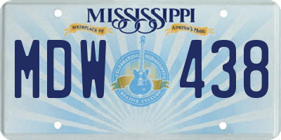 MS license plate MDW438