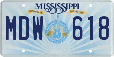 MS license plate MDW618