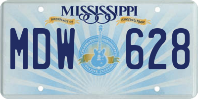 MS license plate MDW628