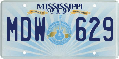 MS license plate MDW629