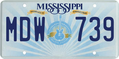 MS license plate MDW739