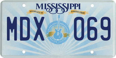 MS license plate MDX069
