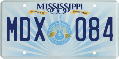 MS license plate MDX084
