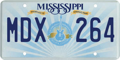 MS license plate MDX264