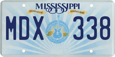 MS license plate MDX338