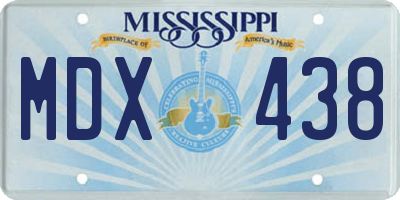 MS license plate MDX438