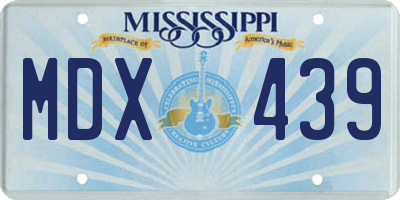 MS license plate MDX439