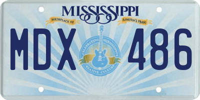 MS license plate MDX486