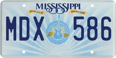 MS license plate MDX586