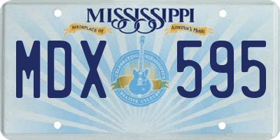 MS license plate MDX595