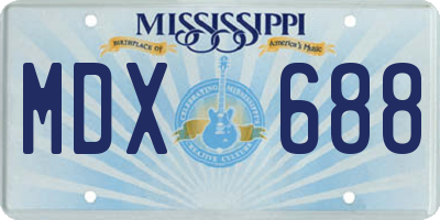MS license plate MDX688