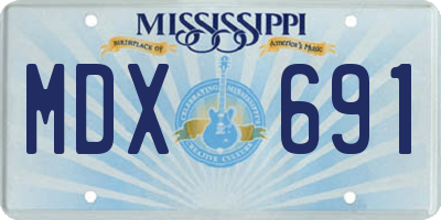 MS license plate MDX691