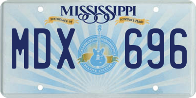 MS license plate MDX696