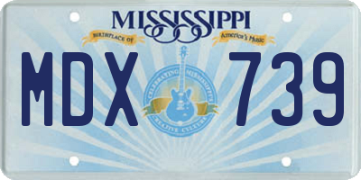 MS license plate MDX739