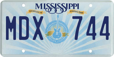 MS license plate MDX744