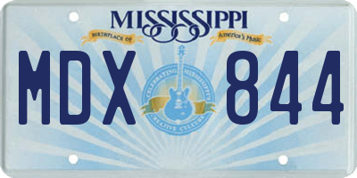 MS license plate MDX844