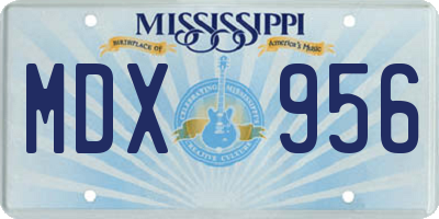 MS license plate MDX956