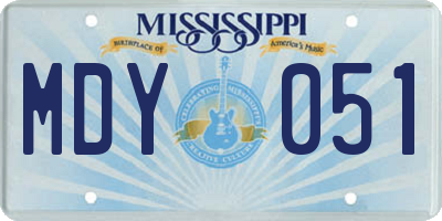 MS license plate MDY051