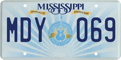 MS license plate MDY069