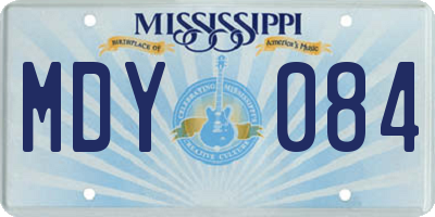 MS license plate MDY084