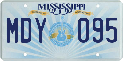 MS license plate MDY095