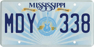 MS license plate MDY338