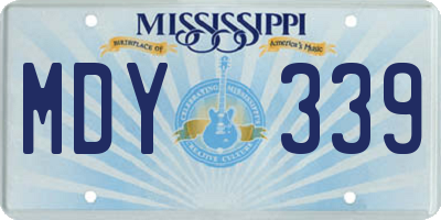 MS license plate MDY339