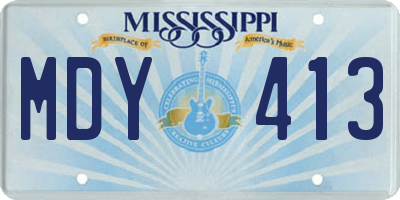 MS license plate MDY413