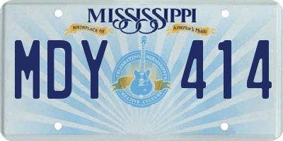MS license plate MDY414