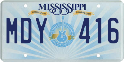 MS license plate MDY416