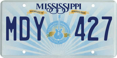 MS license plate MDY427