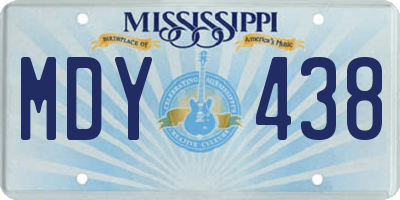 MS license plate MDY438