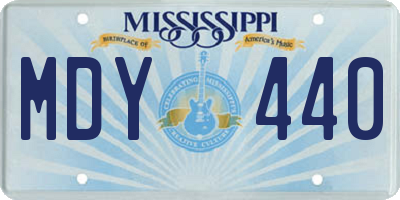 MS license plate MDY440