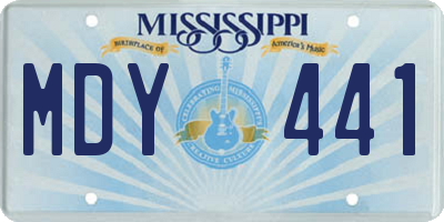MS license plate MDY441