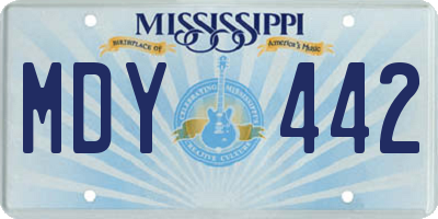 MS license plate MDY442
