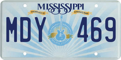 MS license plate MDY469
