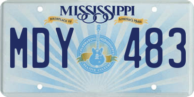 MS license plate MDY483
