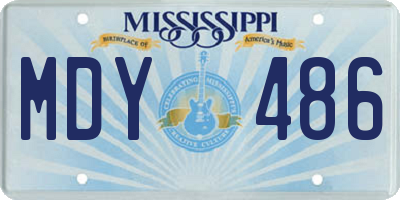 MS license plate MDY486