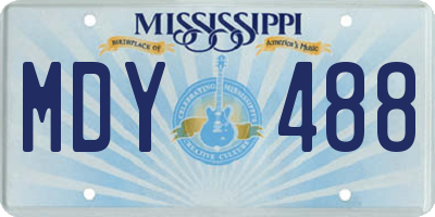 MS license plate MDY488