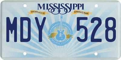 MS license plate MDY528