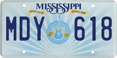 MS license plate MDY618