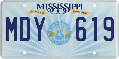 MS license plate MDY619