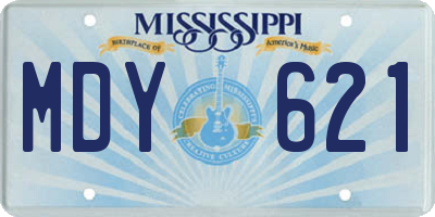 MS license plate MDY621