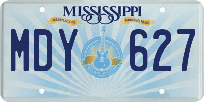 MS license plate MDY627